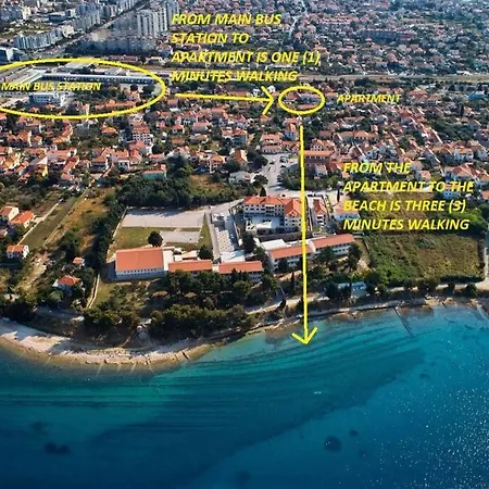 Apartment Candy Ap.-near Center,bus,beach+free Parking Place Zadar